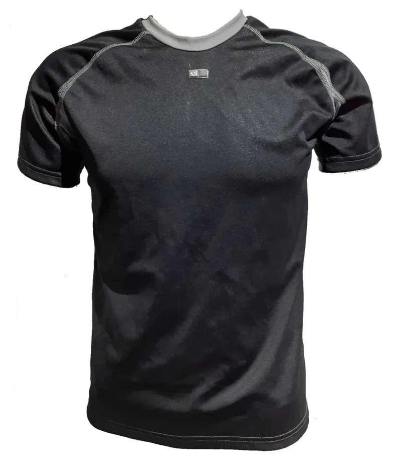 DE Marchi Storm Short Sleeve Base Layer in Black Grey Size Medium 